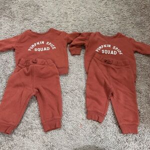 Jumping Beans Pumpkin Spice Squad Kids Joggers - Rust